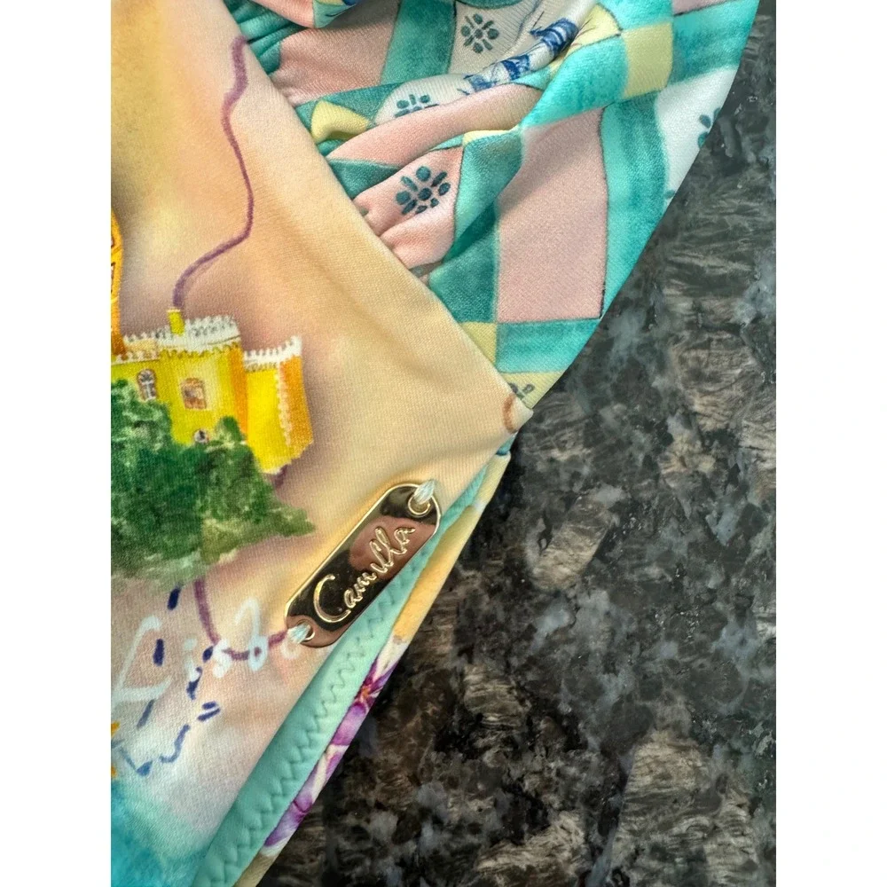 Camilla Just Coasting Knot Front Panelled One Piece Swimsuit Oceano Atlantico‎ S